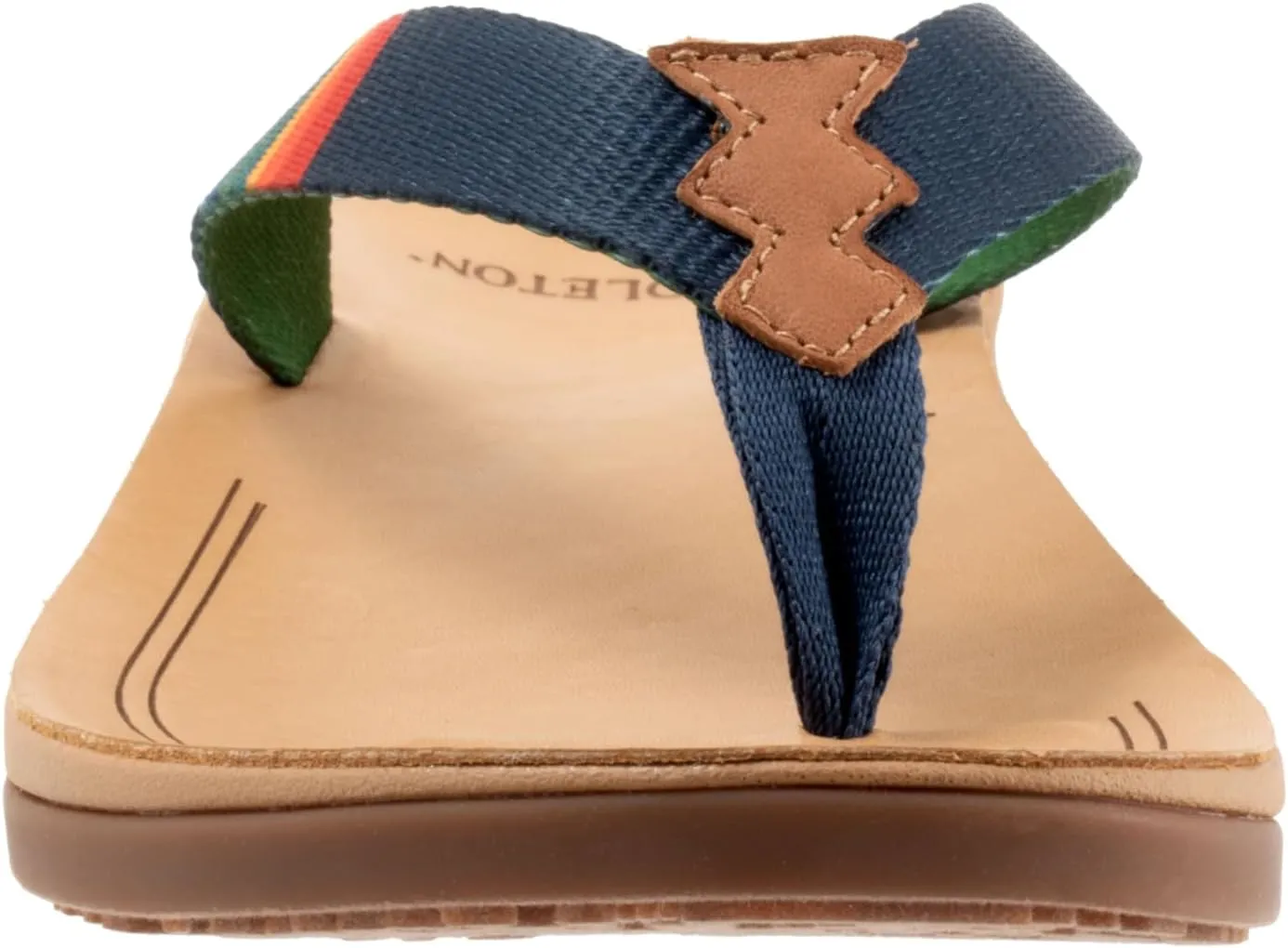 PENDLETON Women's Fire Legend Flip-Flop, Vibrant Fabric Upper, Rubber Sole, Cushioned Leather-Lined Footbed