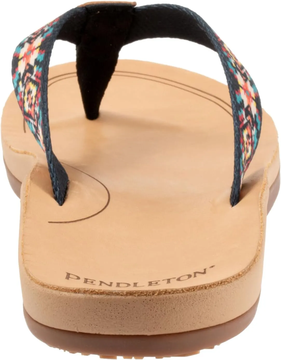 PENDLETON Women's Fire Legend Flip-Flop, Vibrant Fabric Upper, Rubber Sole, Cushioned Leather-Lined Footbed