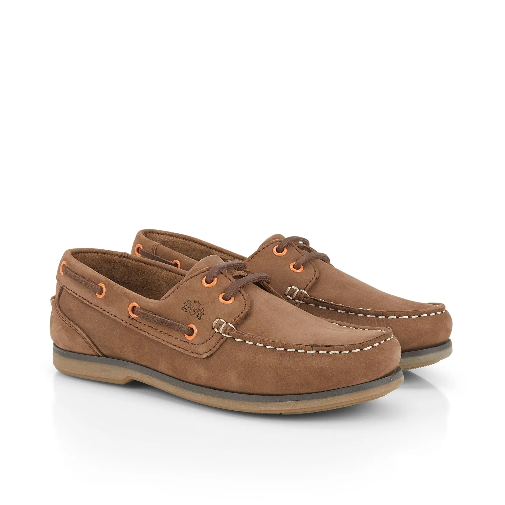 Pippa Women's Boat Shoes - TAUPE/ORANGE
