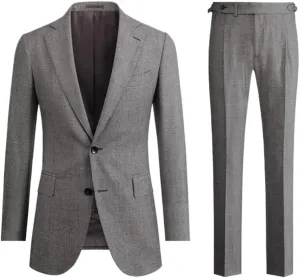 Plaid Men Suits Business Formal Gray Men's Suit Set Gentleman Casual Groom Wedding Blazers Suit Jackets