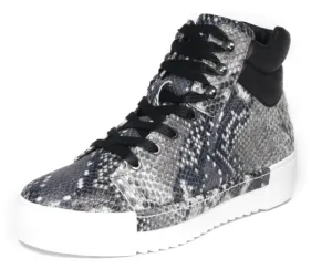 Platform Sneaker Buy-more-save-more Accessible High Snake New York Cecelia Top Leather Silow Black/White