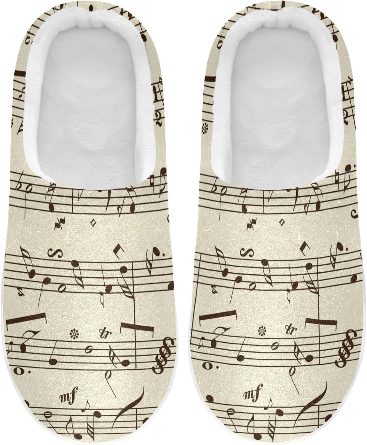 Poeticcity Unisex Memory Foam House Slippers Non-Skid Soft Warm Sole Coral Fleece Slip-on Closed Toe Hand Free Shoes for Bedroom Travel 6-17