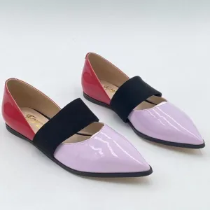 Pointed Toe D'Orsay Flats Slip On Ballet Flat with A Band Close Toe Mary Jane Tw