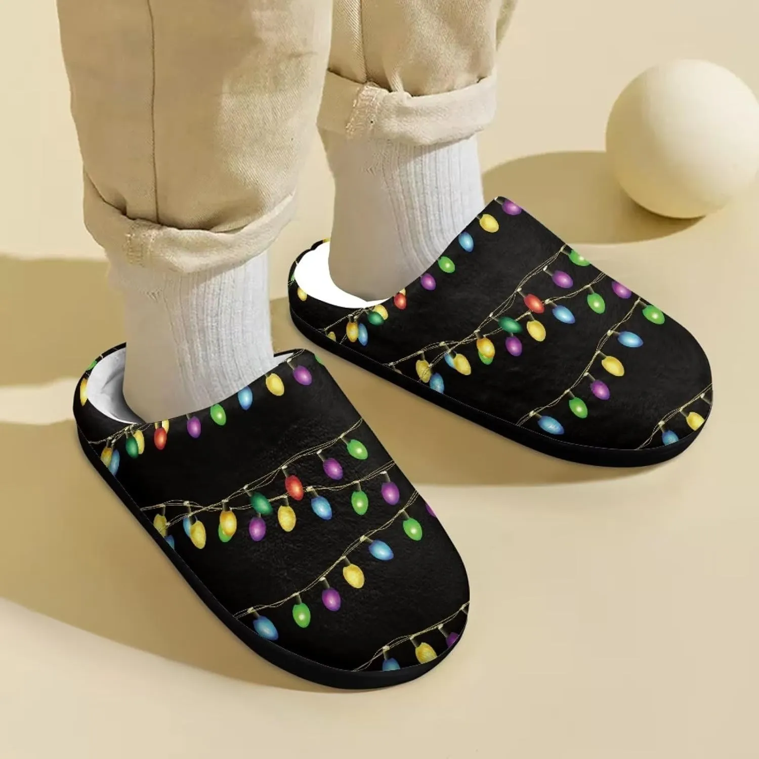 Polero Cute Printed Kids Slippers - Soft Plush Winter Slip On House Slippers