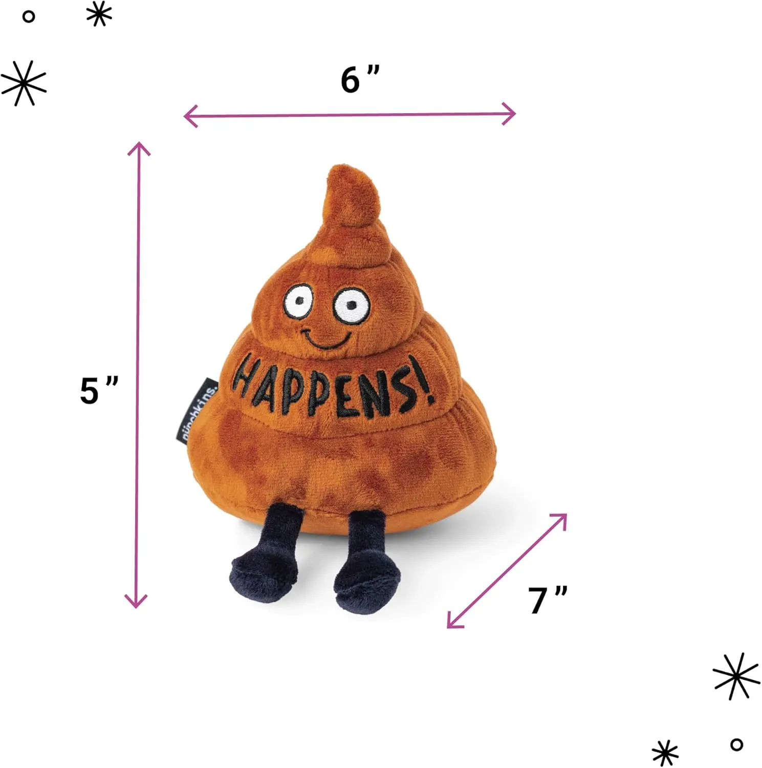 Poop Plushie - It Happens Sassy Poop Plush, Funny & Cute Plush Toy for Gifting