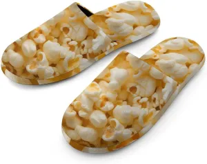 Popcorn Men's Flannel House Slippers Warm Slip On Home Shoes for Indoor And Outdoor