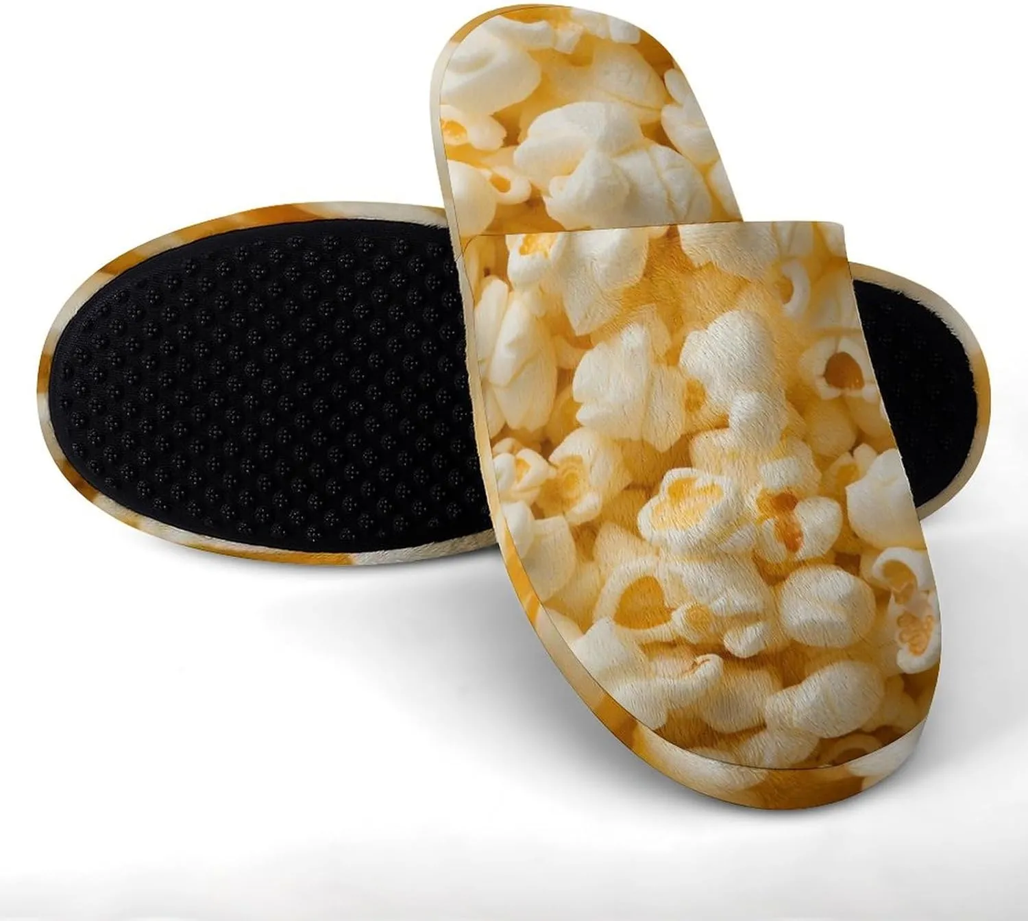 Popcorn Men's Flannel House Slippers Warm Slip On Home Shoes for Indoor And Outdoor