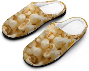 Popcorn Women's Cotton House Slippers Warm Memory Foam Home Slip Shoes On for Indoor and Outdoor