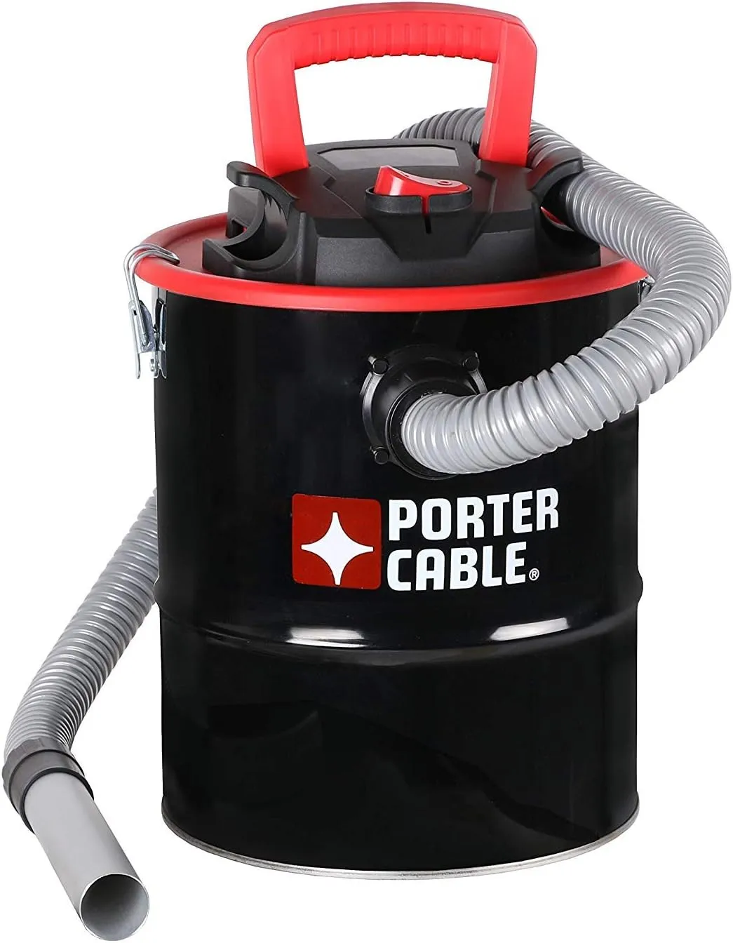 Porter-Cable 4 Gallon 4 Peak HP Ash Vacuum, with Metal Hose, Pre-Filter, and Cartridge Filter, Ideal for Fireplaces, Bonfire Pits, Wood-Burning Stoves, BBQ Grills, Black-PCX18184