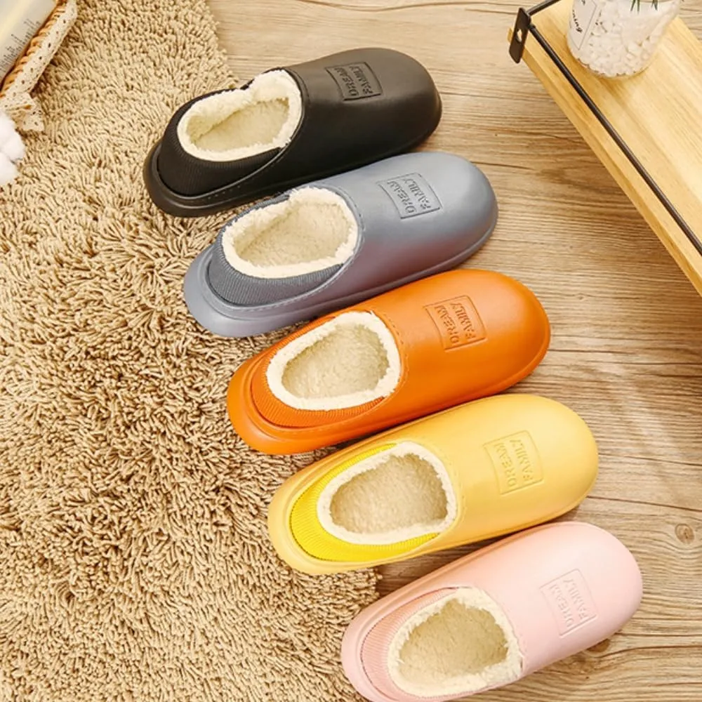 Premium Comfort Closed Back Thermal EVA Non Slip Men's Fuzzy House Slippers Inddor Soft Warm Shoes Cushion Sole