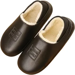 Premium Comfort Closed Back Thermal EVA Non Slip Men's Fuzzy House Slippers Inddor Soft Warm Shoes Cushion Sole