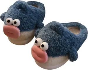 Premium Comfort Thermal Adorable Pufferfish Non Slip Women's Fuzzy House Slippers Indoor Soft Warm Cute Home Shoes