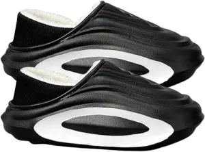 Premium Comfort Thermal EVA Closed Back Non Slip Men's Fuzzy House Slippers Inddor Soft Warm Home Furry Shoes