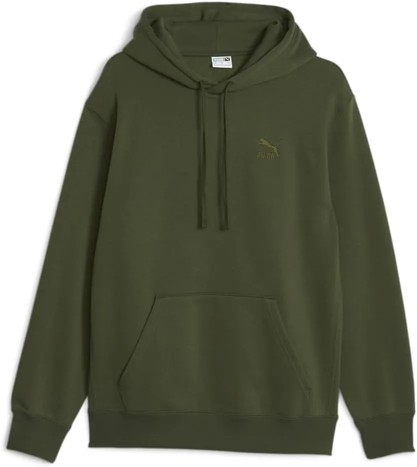 PUMA Mens Classics Small Logo Hoodie Casual Outerwear Casual Hoodie Pockets - Green - Size M