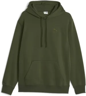 PUMA Mens Classics Small Logo Hoodie Casual Outerwear Casual Hoodie Pockets - Green - Size XL