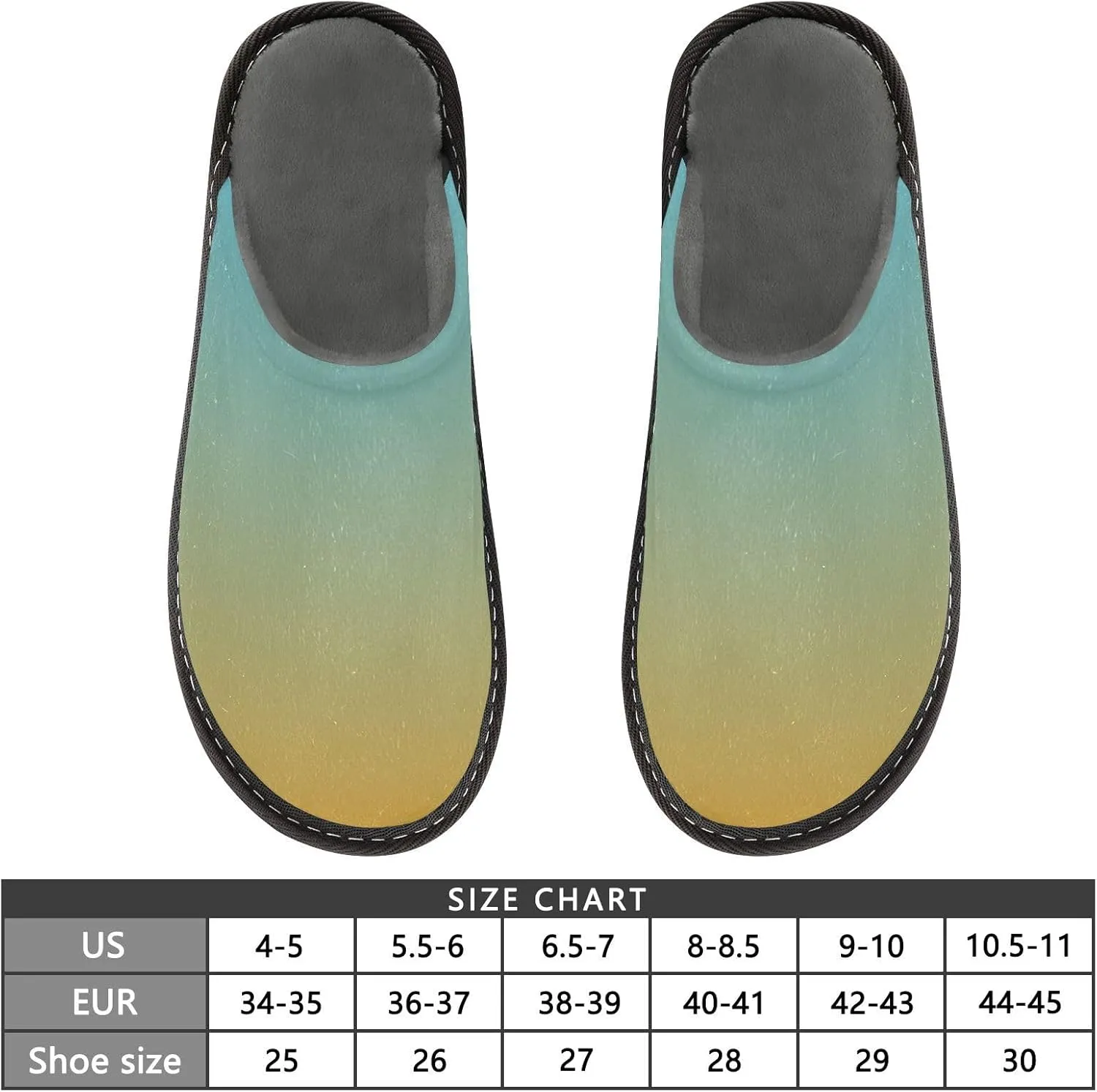 Purple Yellow Gradient House Slippers for Women Men Non-Slip Slip On Slippers