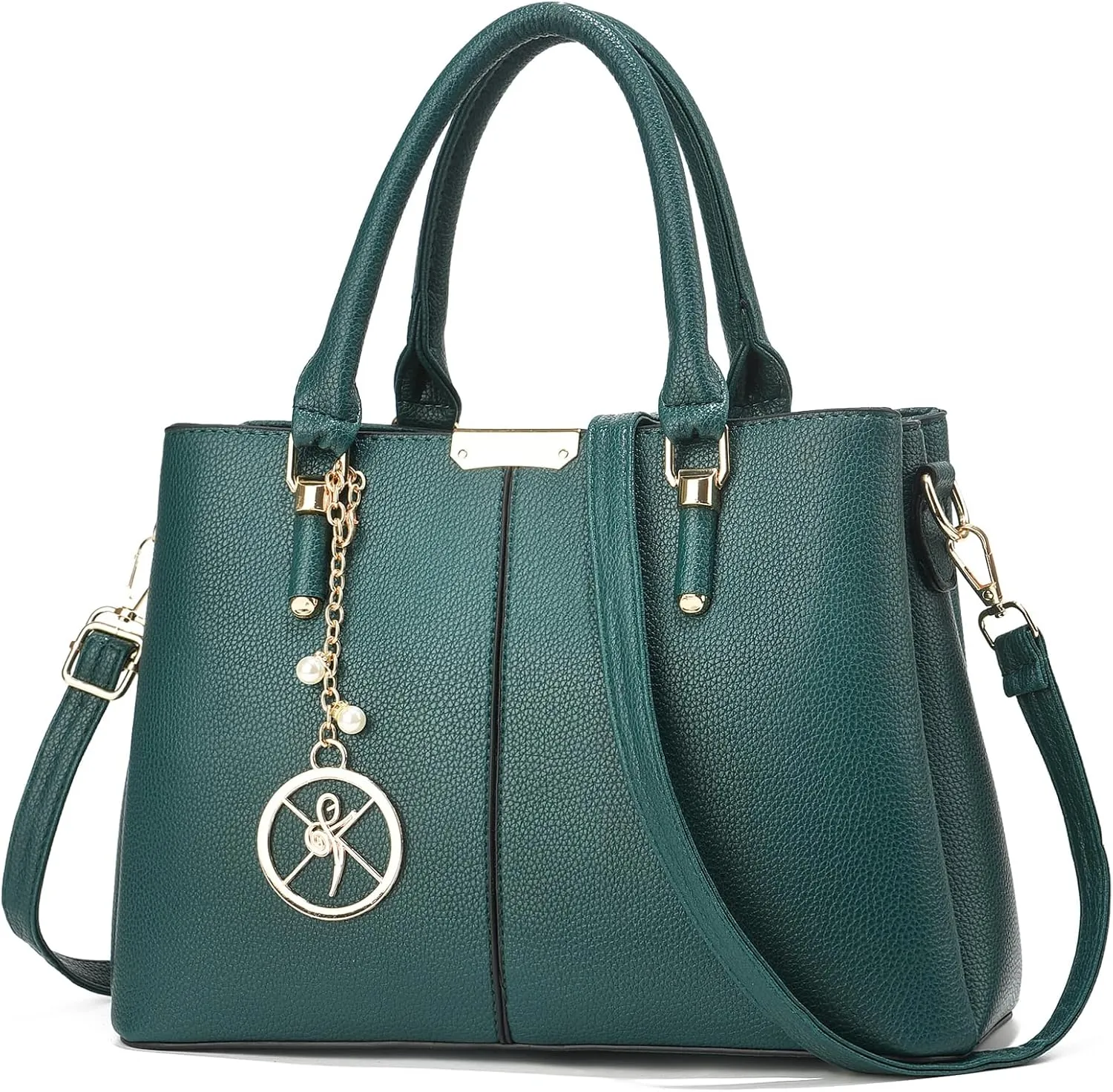 Purse and Handbags for Women, 3 Zip Compartments Tote Bag Designer Shoulder Purse Top Handle Satchel Bags