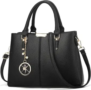 Purse and Handbags for Women, 3 Zip Compartments Tote Bag Designer Shoulder Purse Top Handle Satchel Bags