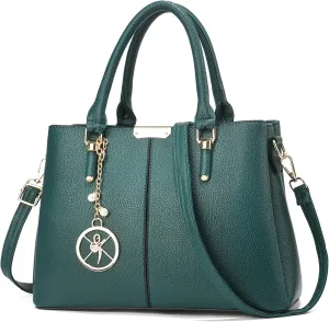Purse and Handbags for Women, 3 Zip Compartments Tote Bag Designer Shoulder Purse Top Handle Satchel Bags