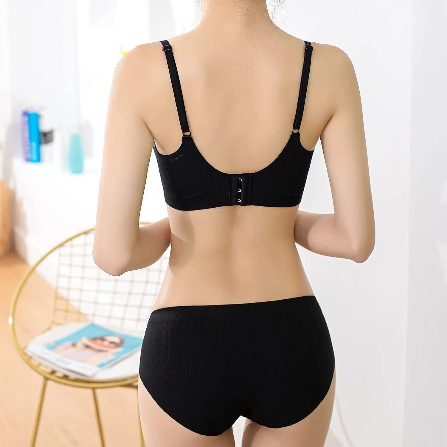Push Up Bras for Women Wireless Bra Silicone Soft Support Seamless Comfortable Wire Free Bralette Small to Plus Size