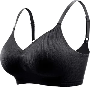 Push Up Bras for Women Wireless Bra Silicone Soft Support Seamless Comfortable Wire Free Bralette Small to Plus Size