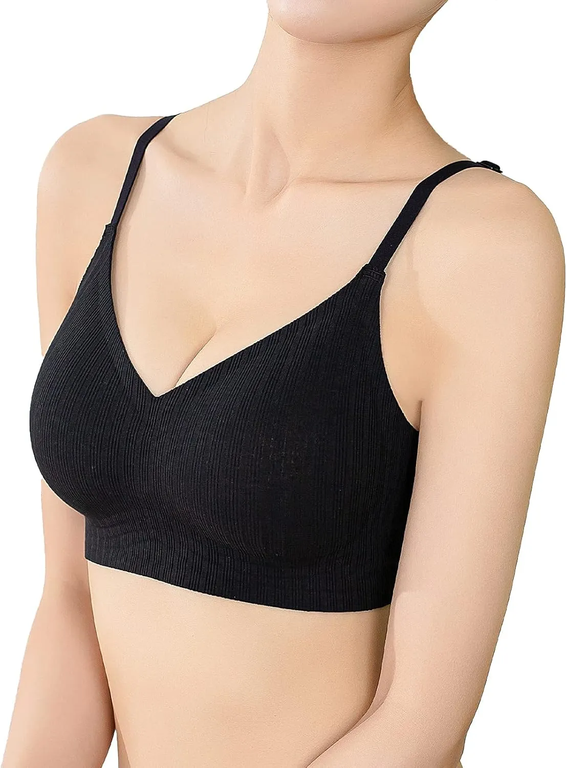 Push Up Bras for Women Wireless Bra Silicone Soft Support Seamless Comfortable Wire Free Bralette Small to Plus Size