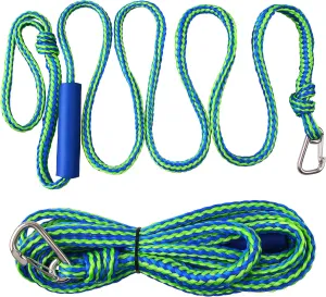 PWC Dock Lines Mooring Rope Bungee Dock Lines with Foam Float for Jet Ski, Personal Watercraft, Kayak, SeaDoo, Boat, Pontoon Bungee Docking Line Boat Rope 7FT 10FT 14FT