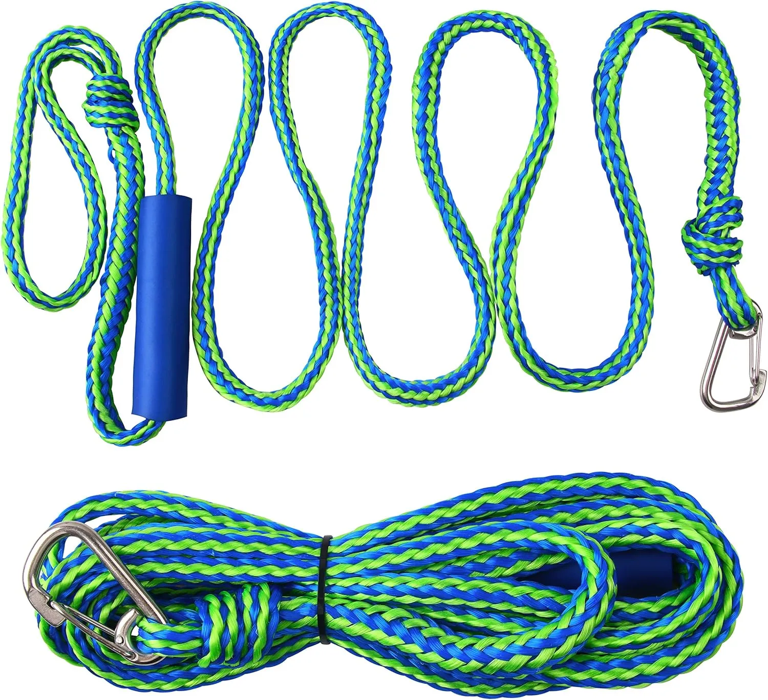 PWC Dock Lines Mooring Rope Bungee Dock Lines with Foam Float for Jet Ski, Personal Watercraft, Kayak, SeaDoo, Boat, Pontoon Bungee Docking Line Boat Rope 7FT 10FT 14FT