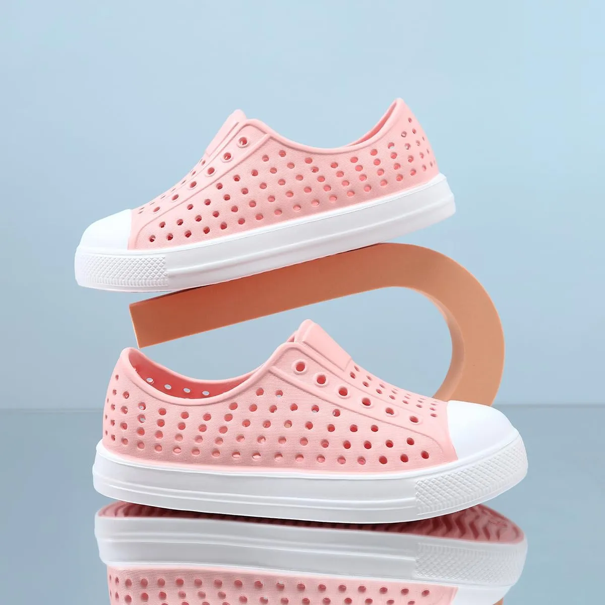 QLZ Toddler Kids Water Shoes for Boys Girls Garden Sandals Rubber Shoes Beach Sneakers, Slip-on Anti-Slip Lightweight Breathable Quick Dry Soft Flexible（Toddler/Little Kid/Big Kid）