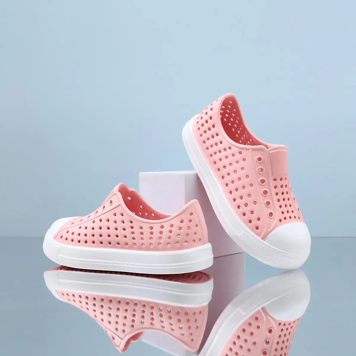 QLZ Toddler Kids Water Shoes for Boys Girls Garden Sandals Rubber Shoes Beach Sneakers, Slip-on Anti-Slip Lightweight Breathable Quick Dry Soft Flexible（Toddler/Little Kid/Big Kid）
