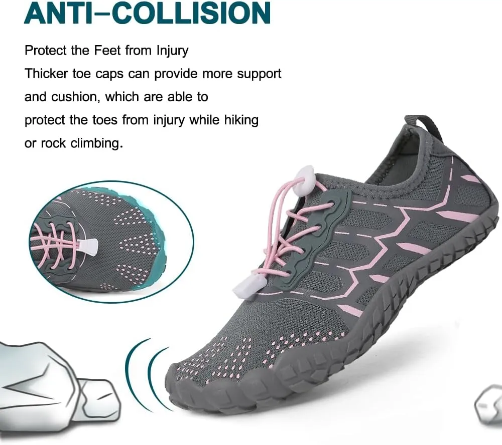 Quick Dry Barefoot Beach & Pool Shoes - Slip-on for Women & Men, Surf, Yoga & Water Sports
