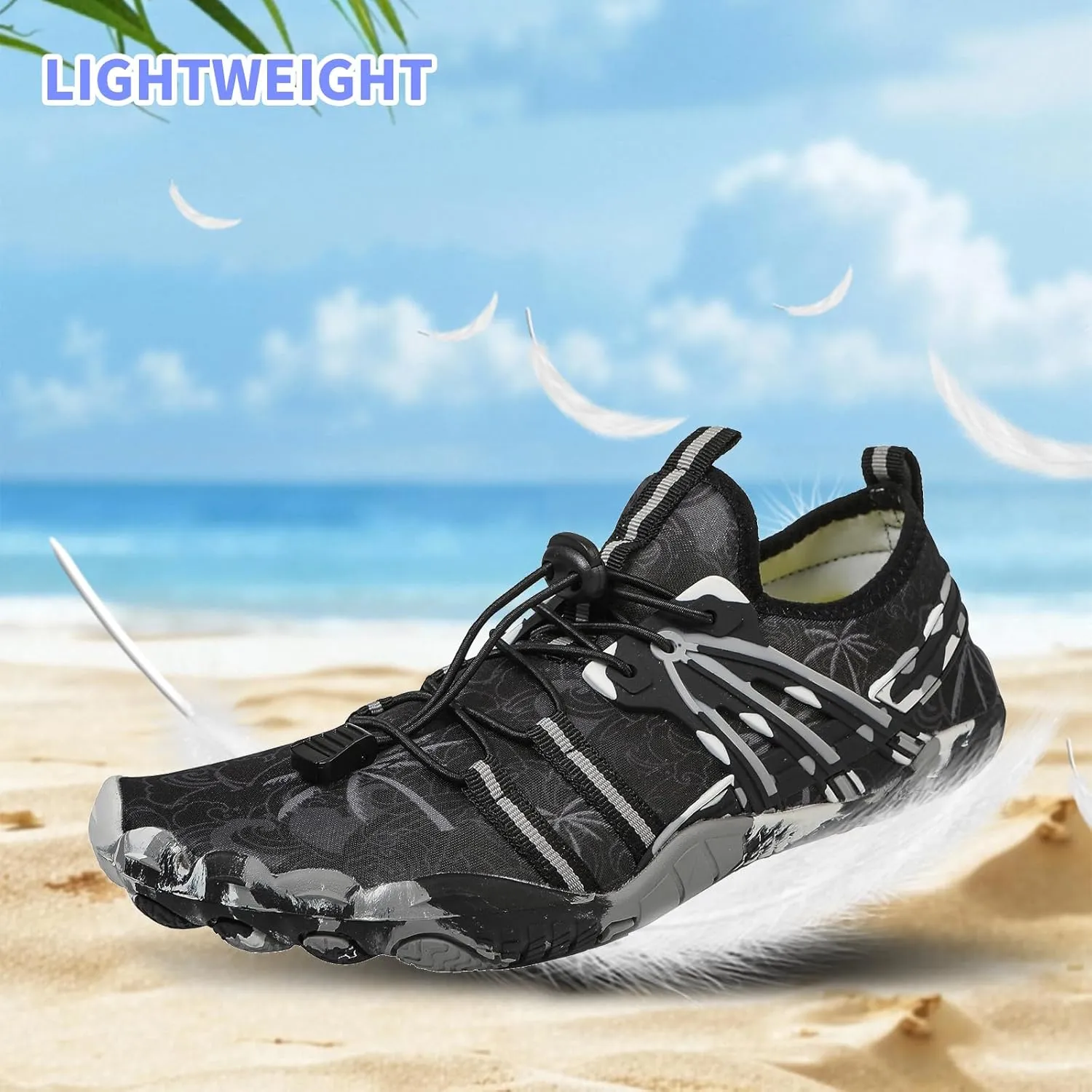 Quick Dry Barefoot Beach & Pool Shoes - Slip-on for Women & Men, Surf, Yoga & Water Sports
