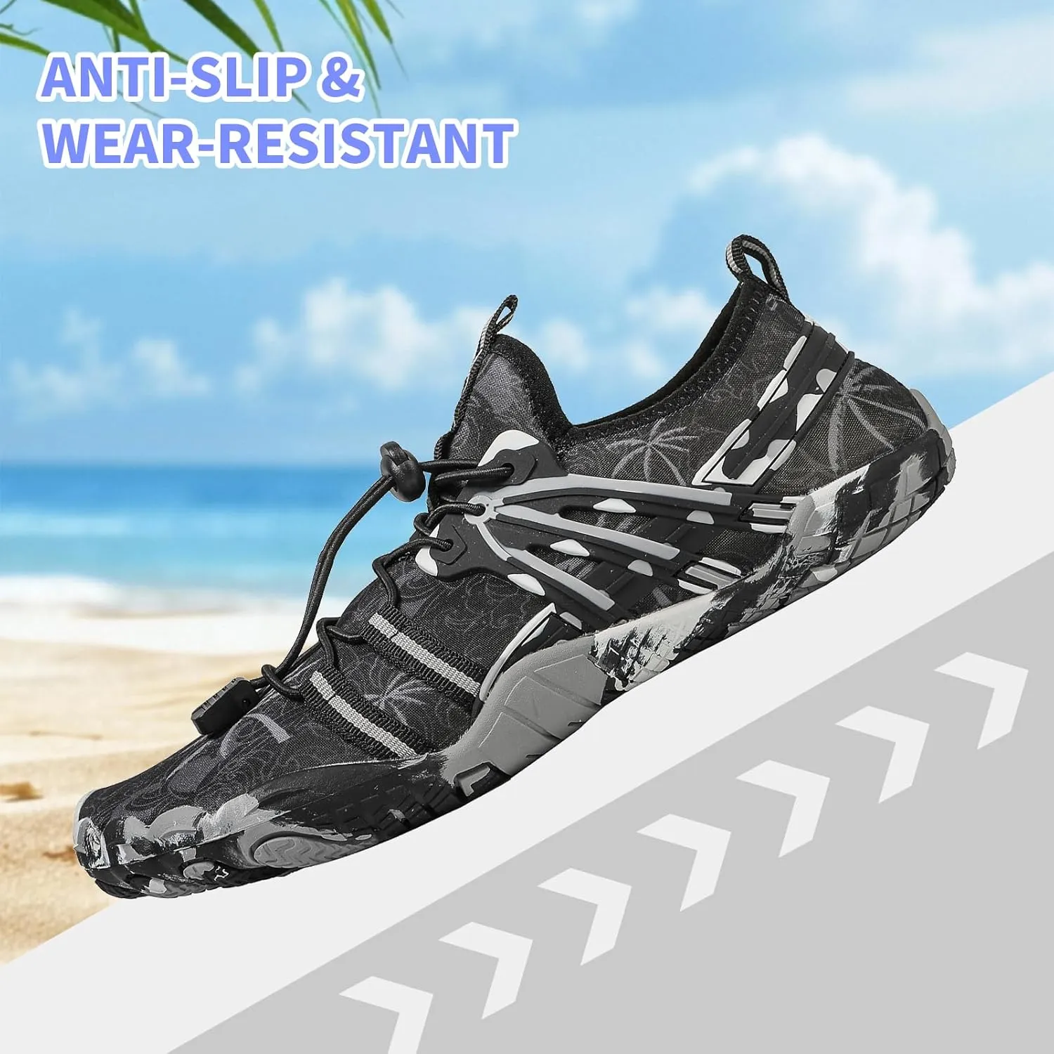 Quick Dry Barefoot Beach & Pool Shoes - Slip-on for Women & Men, Surf, Yoga & Water Sports