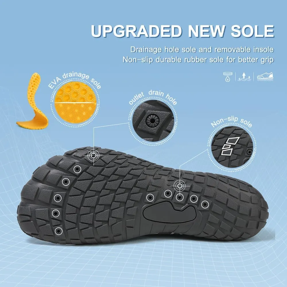 Quick Dry Barefoot Beach & Pool Shoes - Slip-on for Women & Men, Surf, Yoga & Water Sports