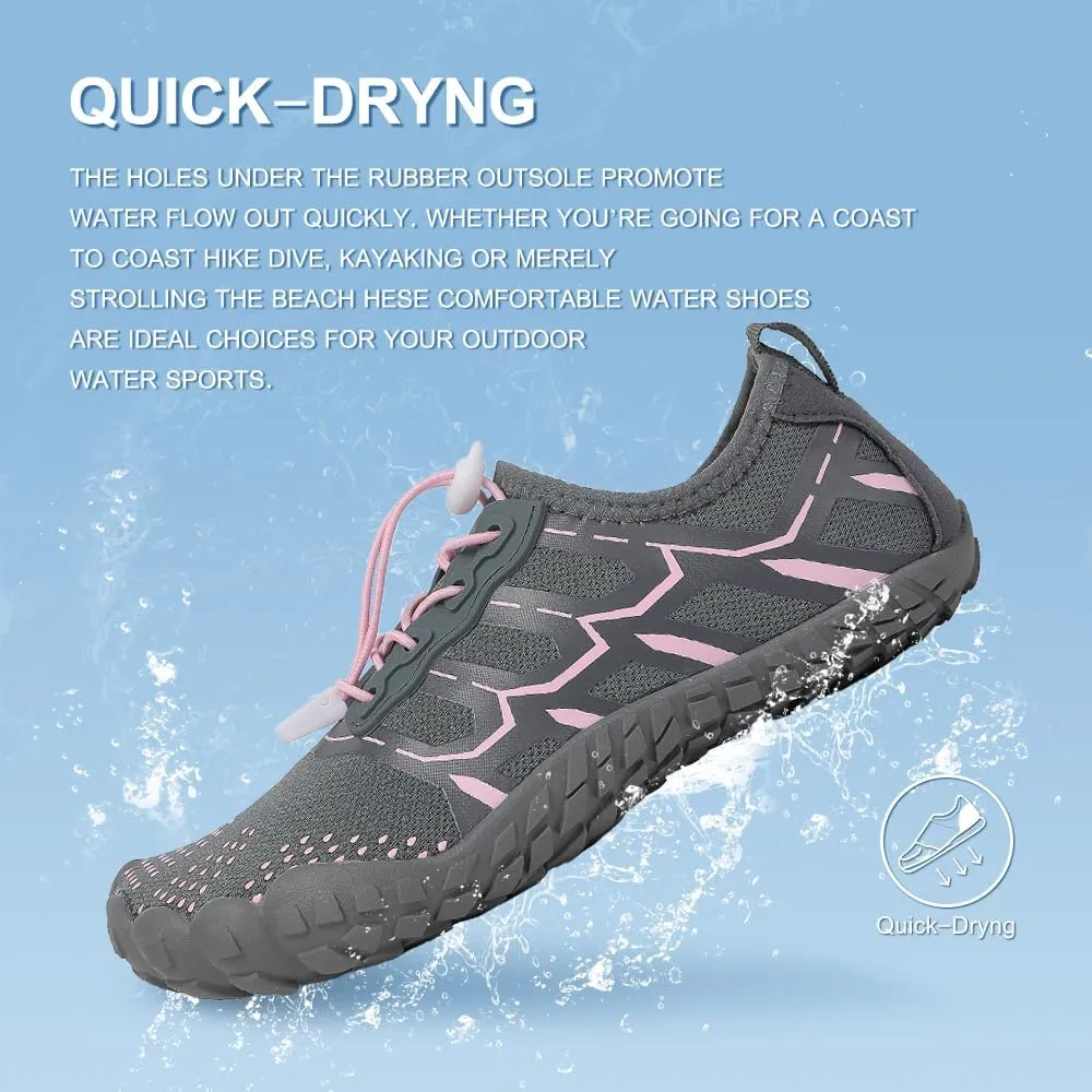 Quick Dry Barefoot Beach & Pool Shoes - Slip-on for Women & Men, Surf, Yoga & Water Sports