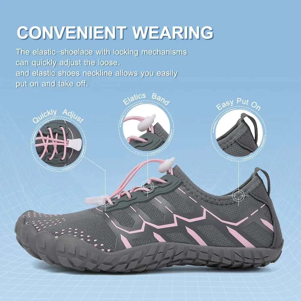 Quick Dry Barefoot Beach & Pool Shoes - Slip-on for Women & Men, Surf, Yoga & Water Sports
