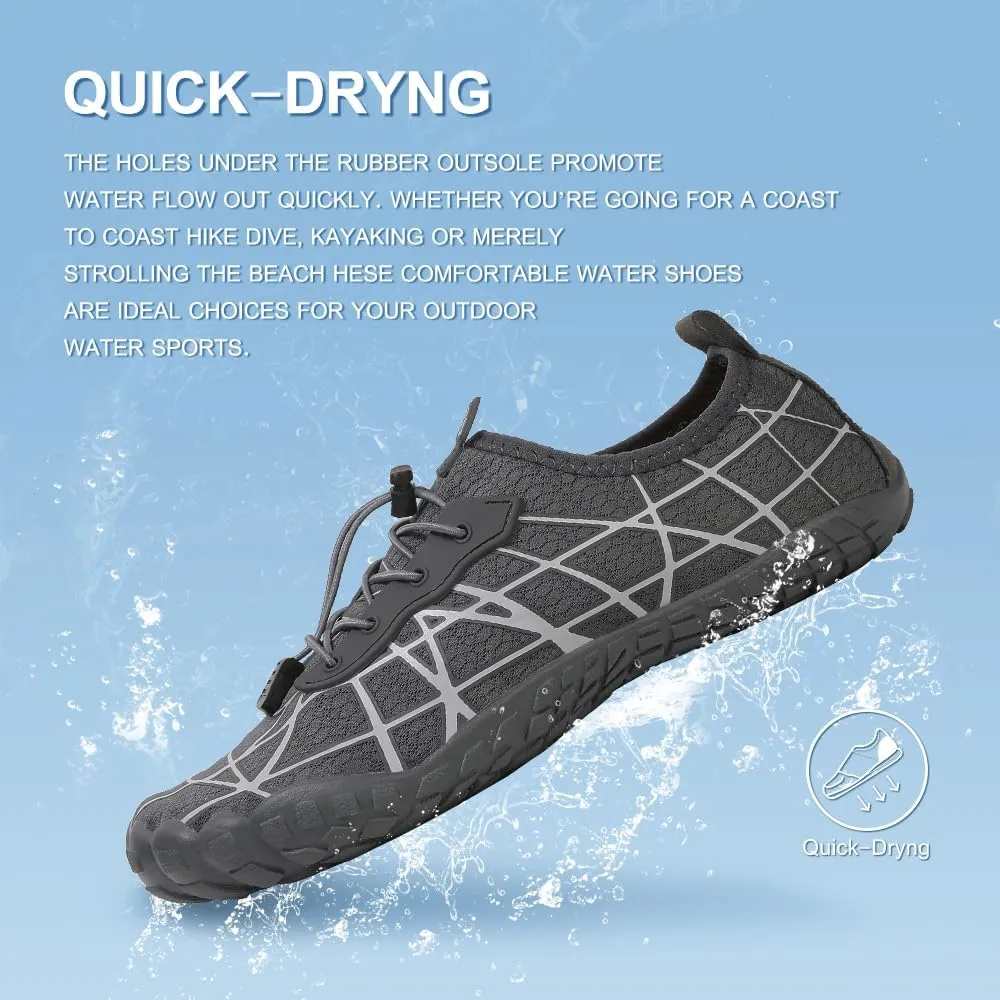Quick Dry Barefoot Beach & Pool Shoes - Slip-on for Women & Men, Surf, Yoga & Water Sports