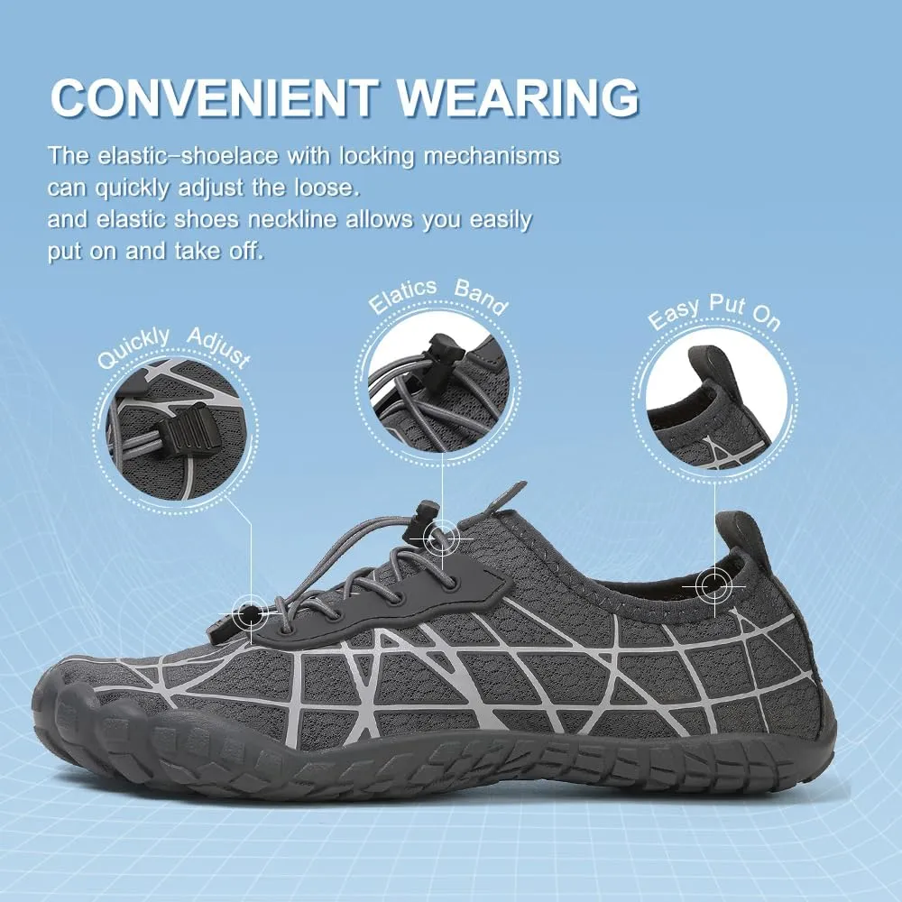 Quick Dry Barefoot Beach & Pool Shoes - Slip-on for Women & Men, Surf, Yoga & Water Sports