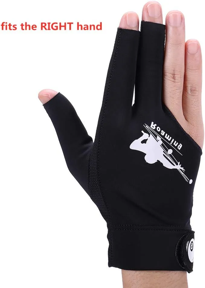 Quick-Dry Breathable Billiard Pool Gloves, Shooters Snooker Cue Sport Glove for Left or Right Hand Option