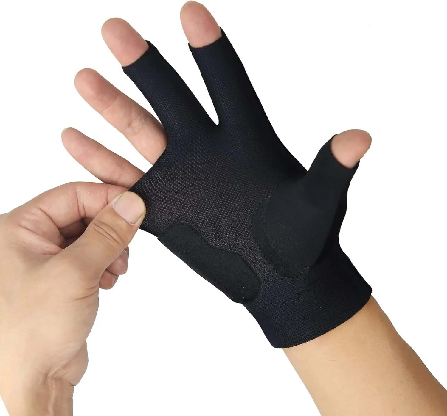 Quick-Dry Breathable Billiard Pool Gloves, Shooters Snooker Cue Sport Glove for Left or Right Hand Option