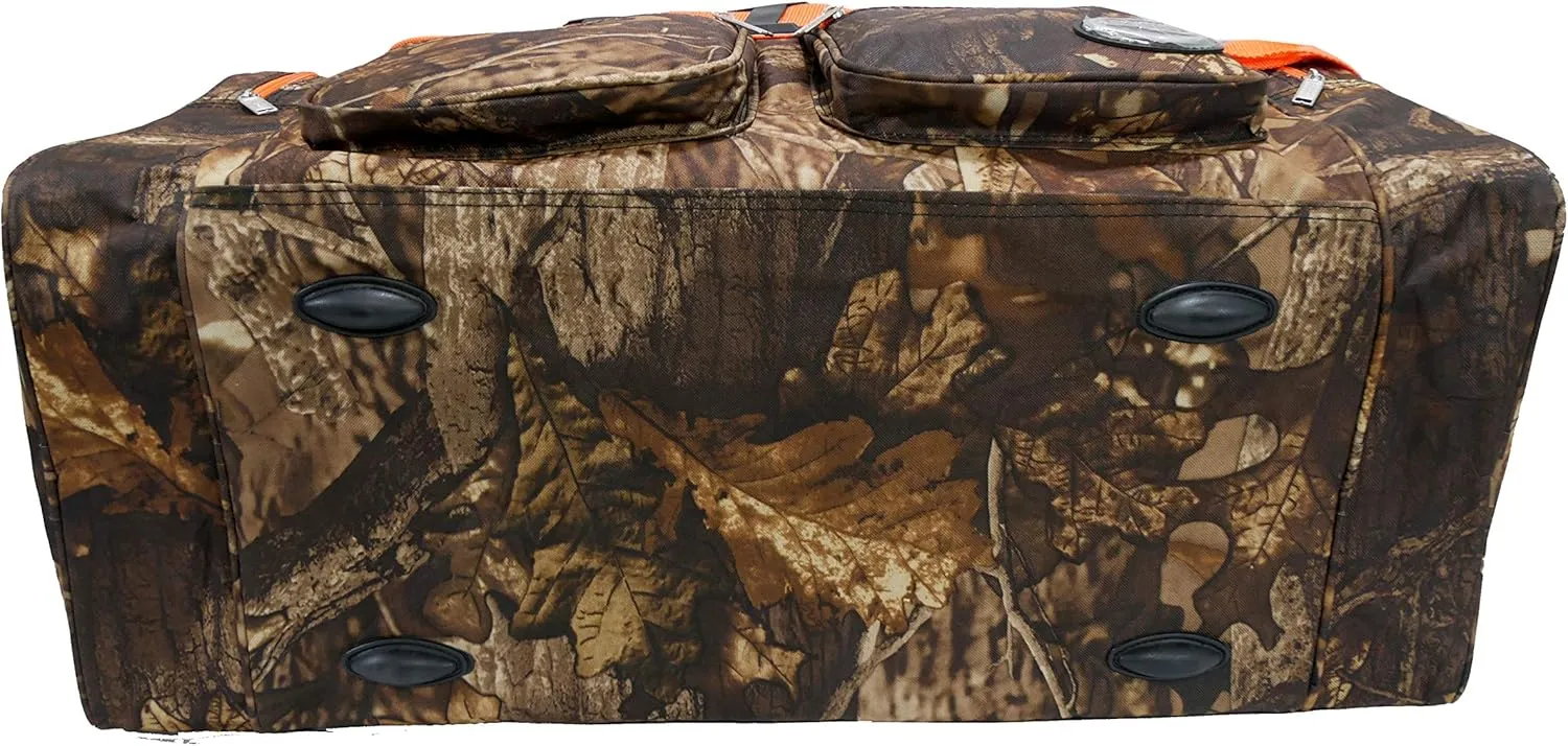 "E-Z Roll" 25" Tree Camouflage Duffel Bag/Travel Bag/Casual Bag/Sports Bag(Orange Trim)