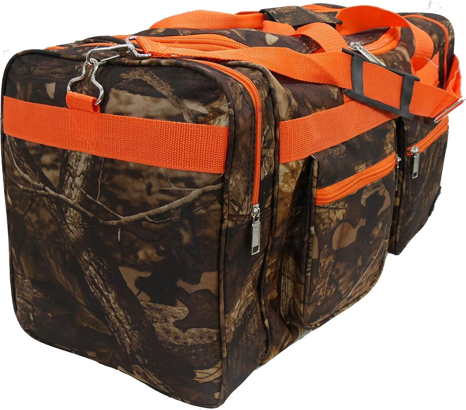 "E-Z Roll" 25" Tree Camouflage Duffel Bag/Travel Bag/Casual Bag/Sports Bag(Orange Trim)