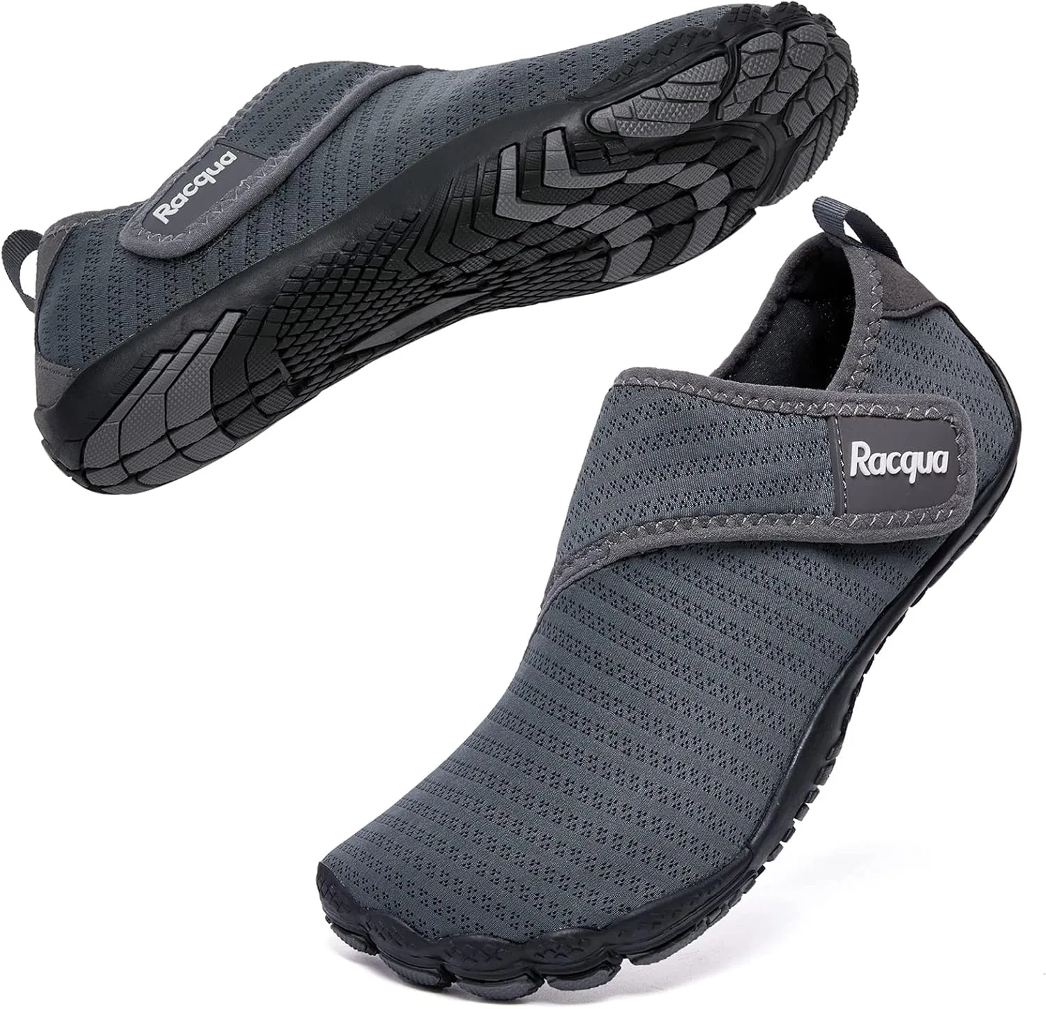 Racqua Men's Women's Slip-On Water Shoes Quick Dry Barefoot Lightweight Aqua Shoes Beach Swim Pool Hiking Sport Shoes