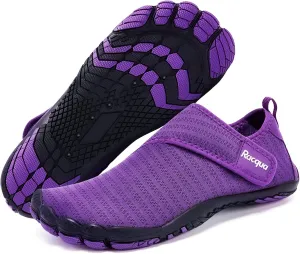 Racqua Men's Women's Slip-On Water Shoes Quick Dry Barefoot Lightweight Aqua Shoes Beach Swim Pool Hiking Sport Shoes