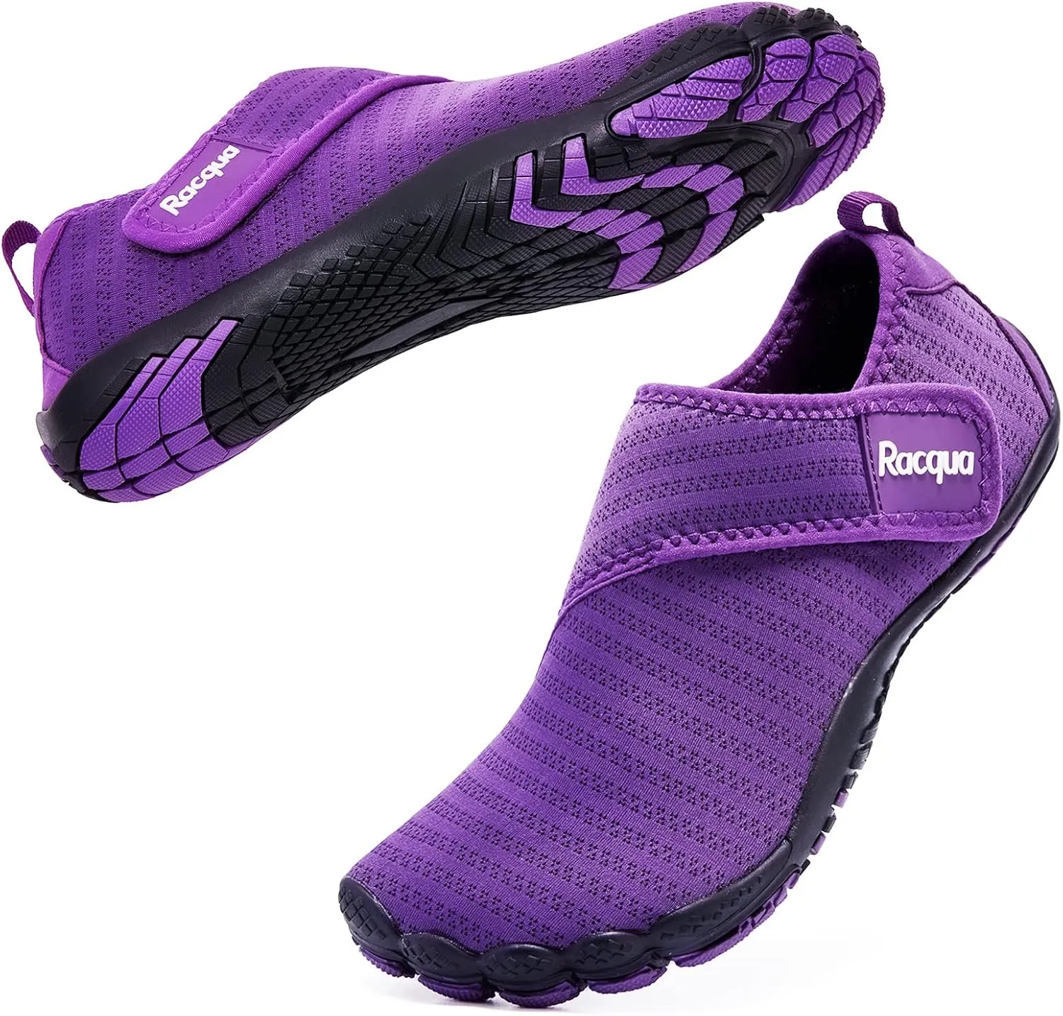 Racqua Men's Women's Slip-On Water Shoes Quick Dry Barefoot Lightweight Aqua Shoes Beach Swim Pool Hiking Sport Shoes