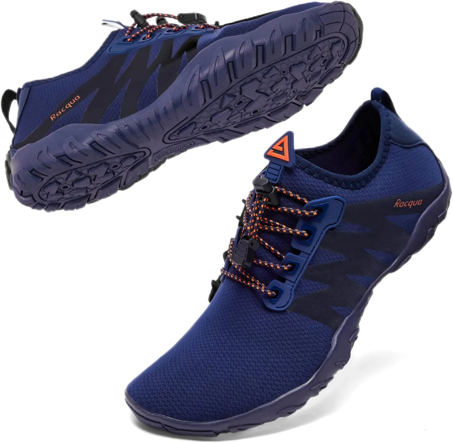 Racqua Men's Women's Water Shoes Quick Dry Aqua Shoes Lightweight Barefoot Swim Beach Shoes