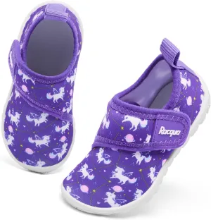 Racqua Toddler Baby Water Shoes Barefoot Quick Dry Swim Sport Pool Aqua Shoes for Boy's Girl's(Baby/Toddler)