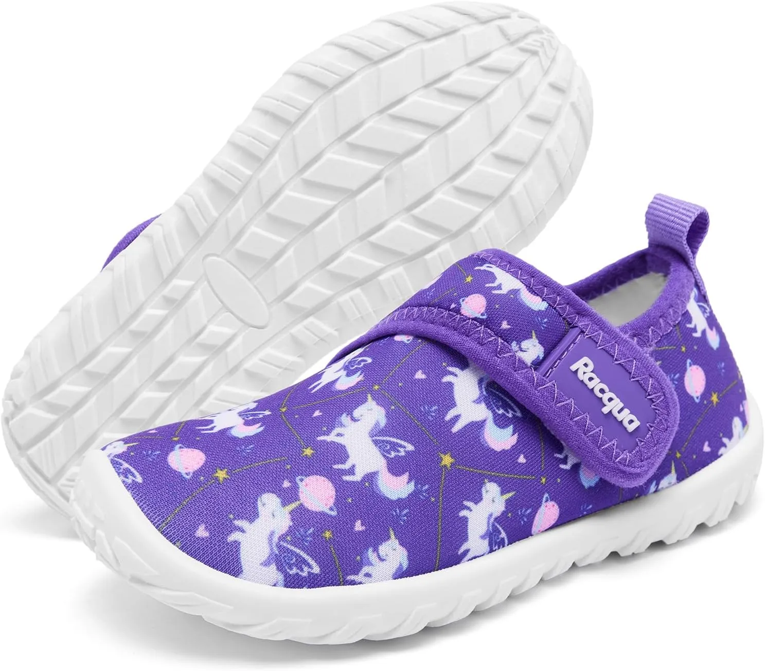 Racqua Toddler Baby Water Shoes Barefoot Quick Dry Swim Sport Pool Aqua Shoes for Boy's Girl's(Baby/Toddler)