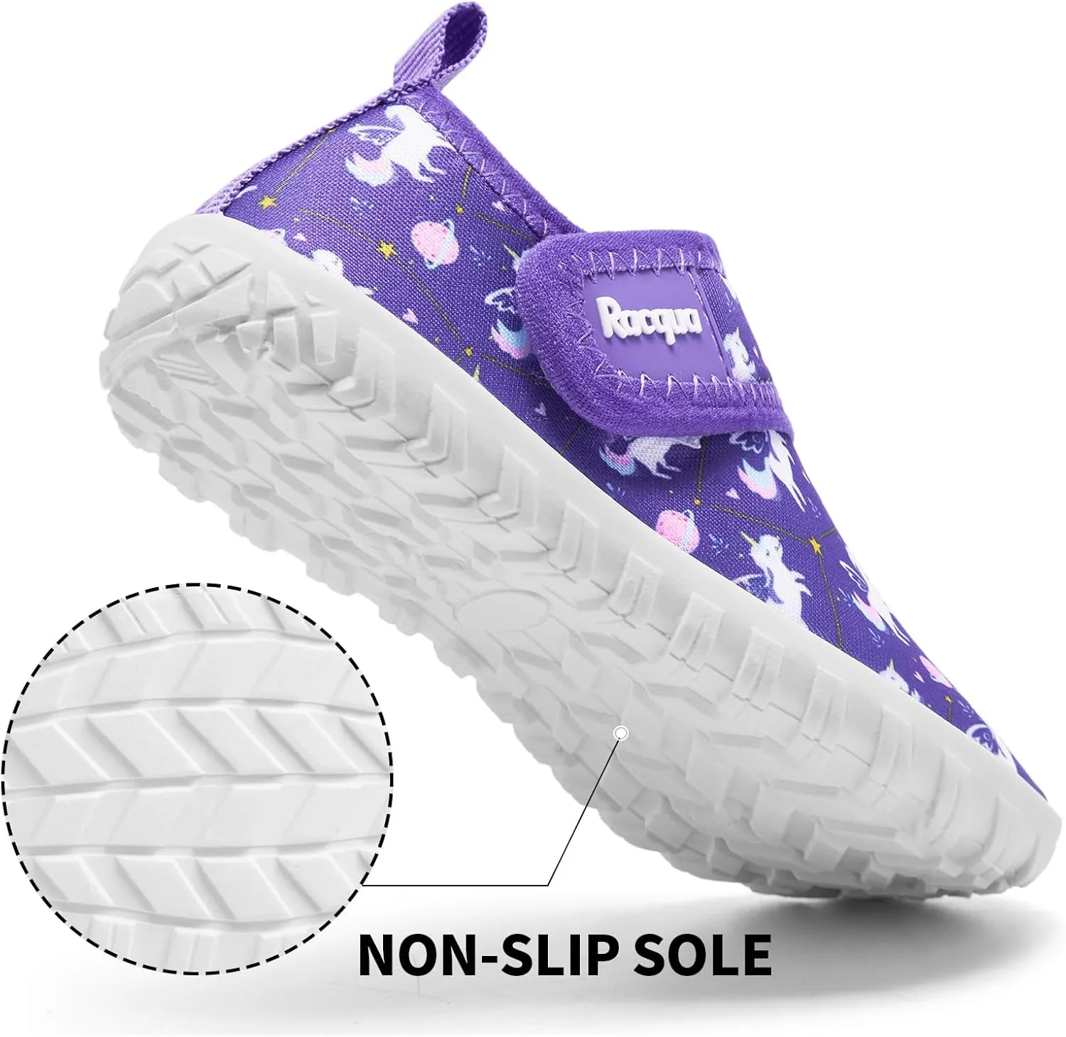 Racqua Toddler Baby Water Shoes Barefoot Quick Dry Swim Sport Pool Aqua Shoes for Boy's Girl's(Baby/Toddler)