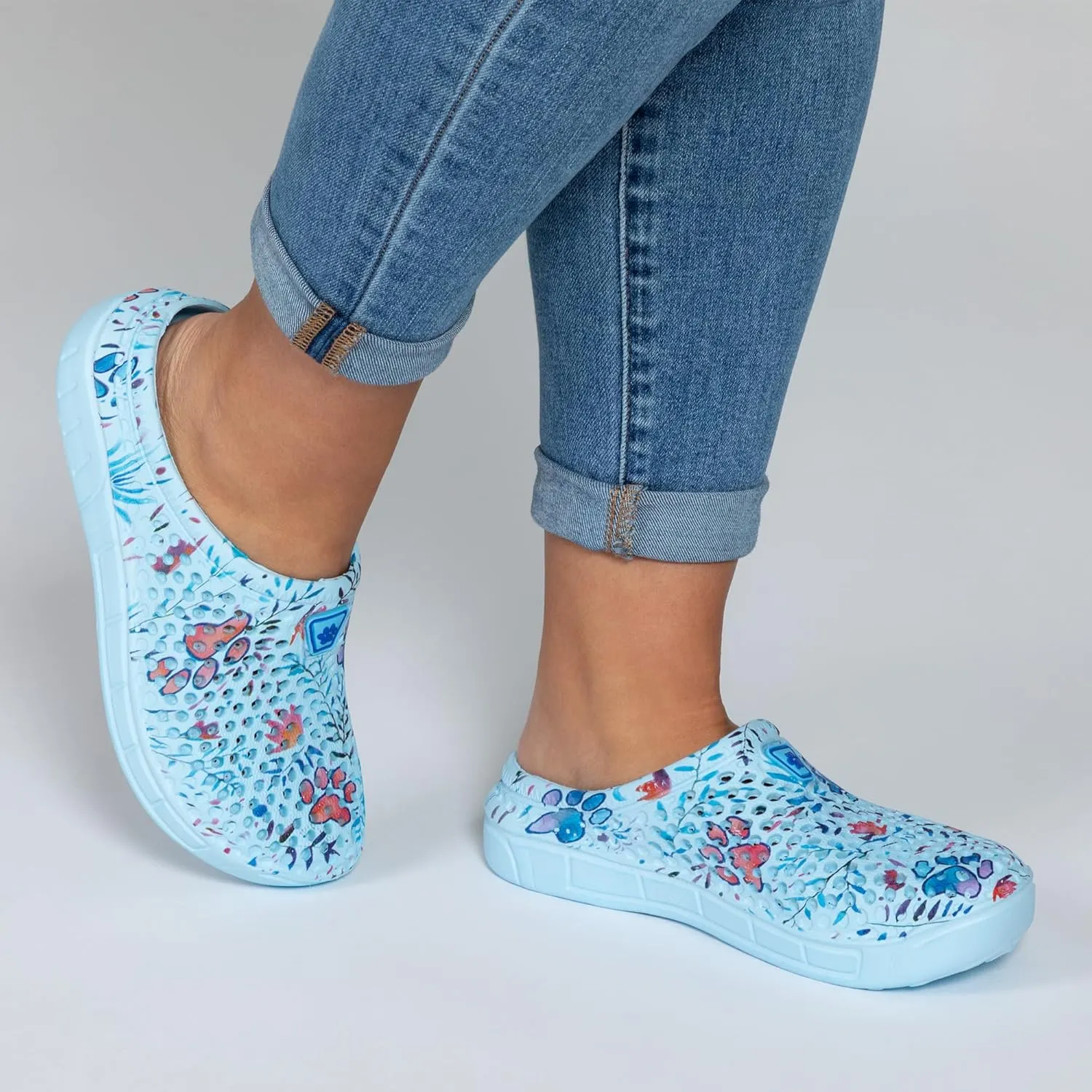 Rainbow Paw Clogs Lightweight Slip On Breathable EVA Water Friendly Quick Dry Durable Animal Lover Shoes Gifts for Women Mom Ladies